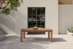 OUTFLEXX Laredo Loft Esstisch, Akazie in Teakoptik, 200 x 100 cm, gebürstet, witterungsbeständig, hohe Belastbarkeit, FSC®-zertifiziertes Produkt