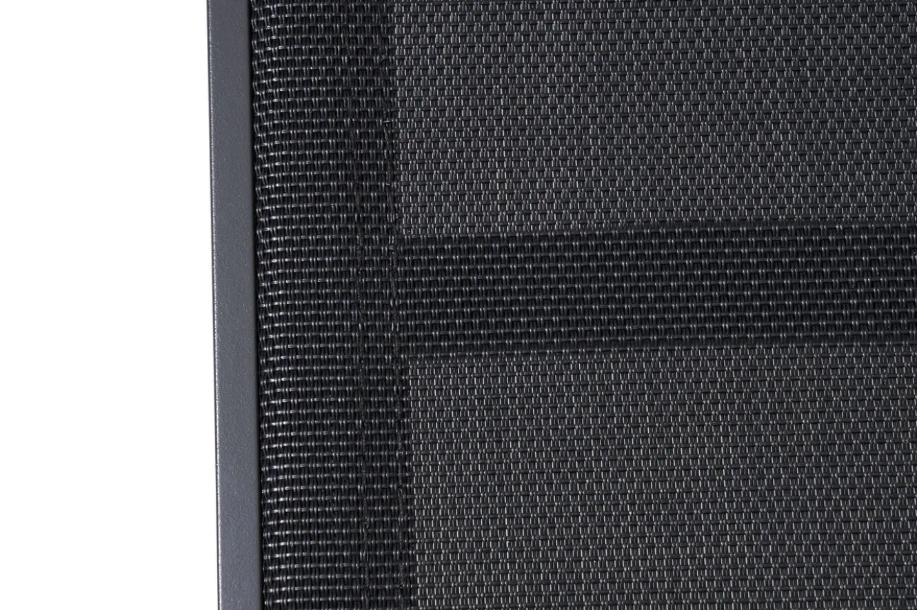 OUTFLEXX Liegen-Set, anthrazit, Aluminium/Textilene/Polyester, Tisch 40 x 40 cm, 2 Auflagen, Rückenlehne verstellbar, mit Rollen