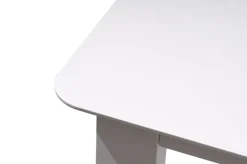 OUTFLEXX Loungegarnitur, 4-teilig, beige/weiß, Alu/Holzimitat, Tisch 110 x 60 cm, inkl. Kissen mit Reißverschluss