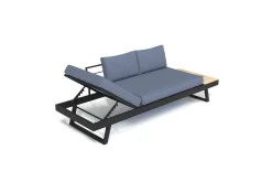 OUTFLEXX Lounge/Liege, anthrazit matt, Alu/Polyester, verstellbar, hoher Liegekomfort, 230 x 80 cm