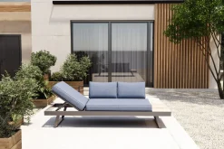 OUTFLEXX Lounge/Liege, silber, Alu/Polyester, verstellbar, hoher Liegekomfort, 230 x 80 cm