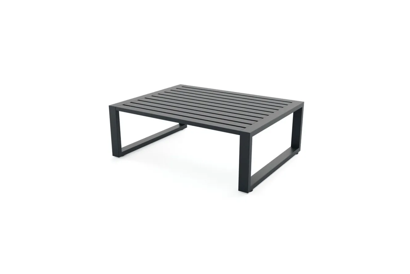 OUTFLEXX Loungetisch, anthrazit, Aluminium, 100 x 80 cm, witterungsbeständig