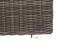 OUTFLEXX Loungetisch höhenverstellbar, grau, Polyrattan, 78/157 x 78 x 40/63 cm