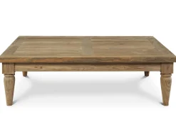 OUTFLEXX Loungetisch, natur, recyceltes Teak, 120x80x31cm, aufwendig gestaltete Tischbeine, FSC®-zertifiziertes Produkt