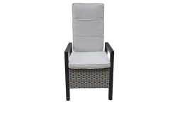 OUTFLEXX Louvra Select/Darwin Gartenessgruppe, anthrazit, Alu/Keramik/Polyrattan, 200 x 100 cm, 6 Diningsessel