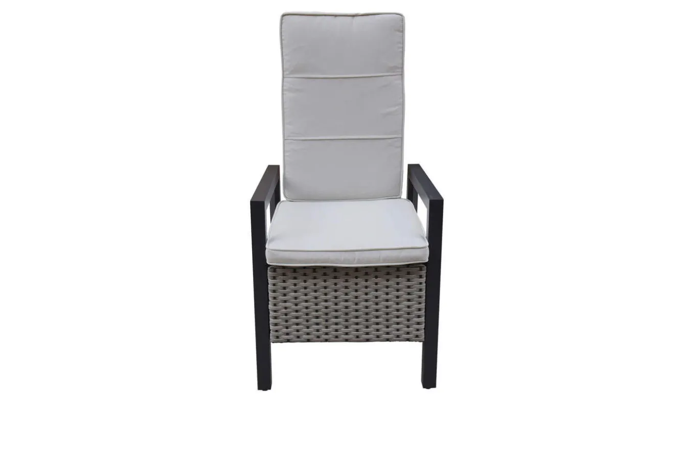 OUTFLEXX Louvra Select/Darwin Gartenessgruppe, anthrazit, Alu/Keramik/Polyrattan, 200 x 100 cm, 6 Diningsessel