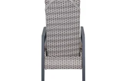 OUTFLEXX Louvra Select Garten-Essgruppe, natur/anthrazit, Polyrattan/Alu, 6 Sessel, Tisch 160/210 x 100 cm