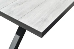 OUTFLEXX Louvra Select Garten-Essgruppe, natur/anthrazit, Polyrattan/Alu, Tisch 200/260 x 100 cm, 8 Sessel