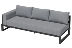 OUTFLEXX Luminara LED-Gartenlounge für 5-6 Personen, anthrazit/dunkelgrau, Alu/Polyester, pulverbeschichtet, beleuchtet