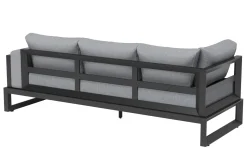 OUTFLEXX Luminara LED-Gartenlounge für 5-6 Personen, anthrazit/dunkelgrau, Alu/Polyester, pulverbeschichtet, beleuchtet