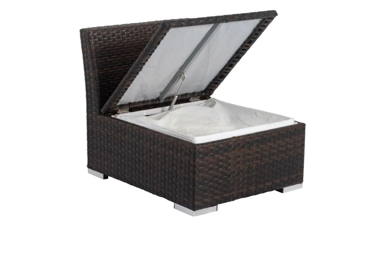 OUTFLEXX Mittelelement, braun marmoriert, Polyrattan, 63 x 78 x 65 cm, geeignet für 7759-BOX