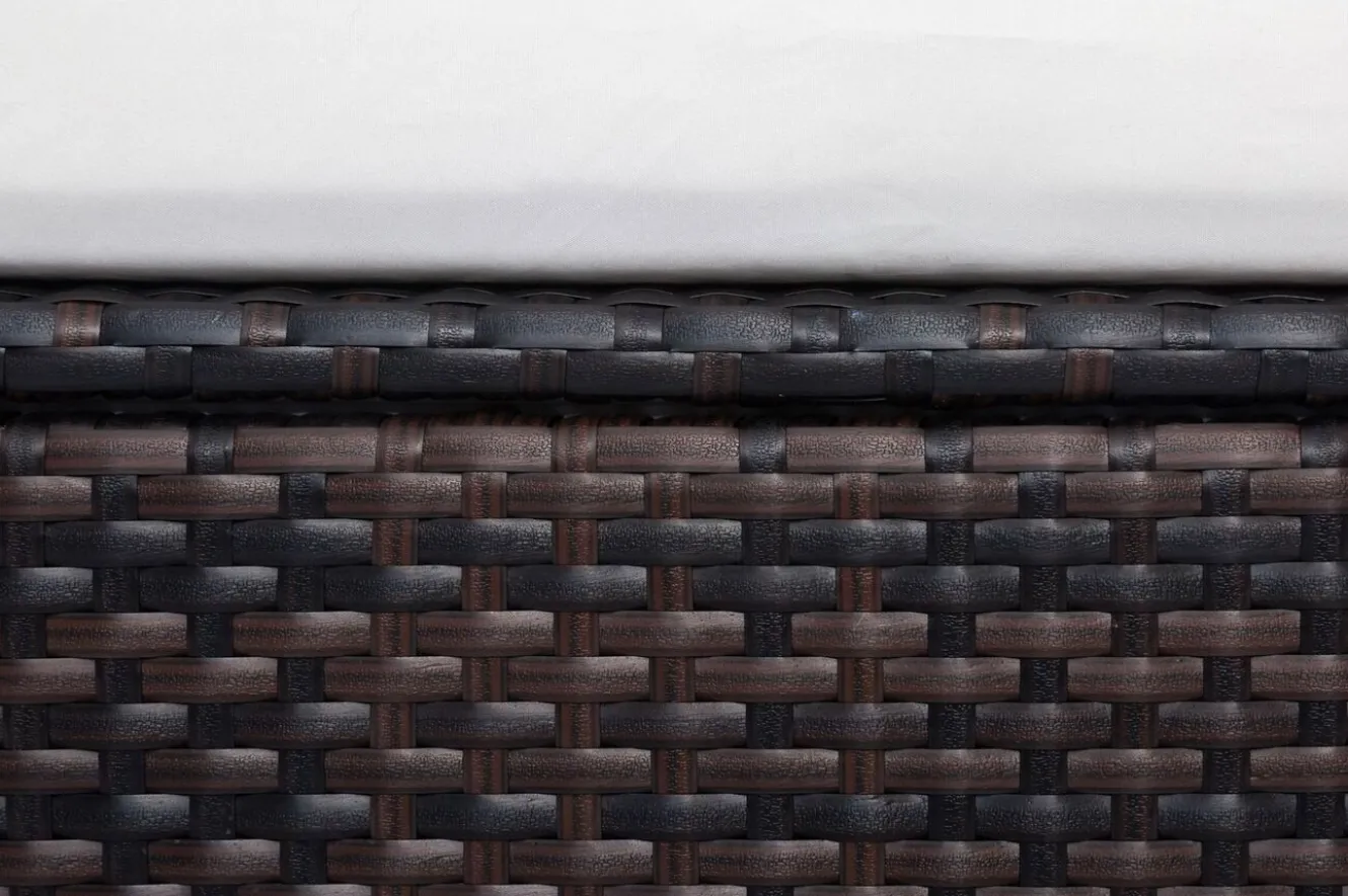 OUTFLEXX Mittelelement, braun marmoriert, Polyrattan, 63 x 78 x 65 cm, geeignet für 7759-BOX