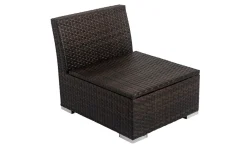 OUTFLEXX Mittelelement, braun marmoriert, Polyrattan, 63 x 78 x 65 cm, geeignet für 7759-BOX