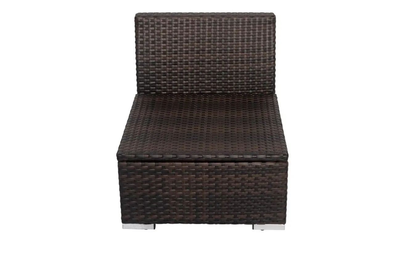 OUTFLEXX Mittelelement, braun marmoriert, Polyrattan, 63 x 78 x 65 cm, geeignet für 7759-BOX