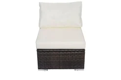 OUTFLEXX Mittelelement, braun marmoriert, Polyrattan, 63 x 78 x 65 cm, geeignet für 7759-BOX