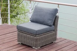 OUTFLEXX Mittelelement, grau, Polyrattan, 63 x 78 x 65 cm, geeignet für 18370-BOX-A/-D