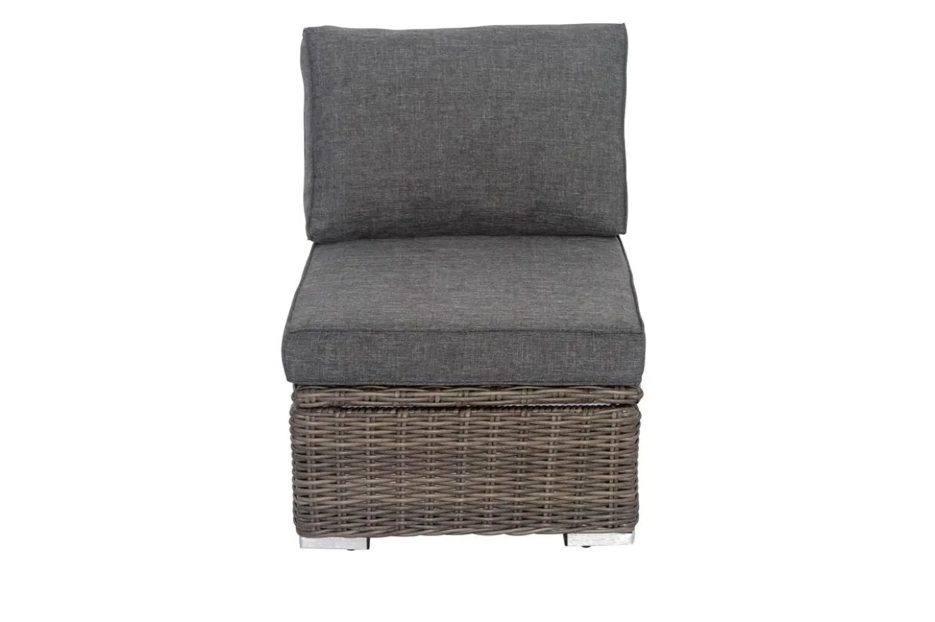 OUTFLEXX Mittelelement, grau, Polyrattan, 63 x 78 x 65 cm, geeignet für 18370-BOX-A/-D