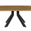 OUTFLEXX Motavi Esstisch, anthrazit/natur, Alu/recyceltes Teak, 150 x 150 cm, rustikal gebürstet, FSC®-zertifiziertes Produkt