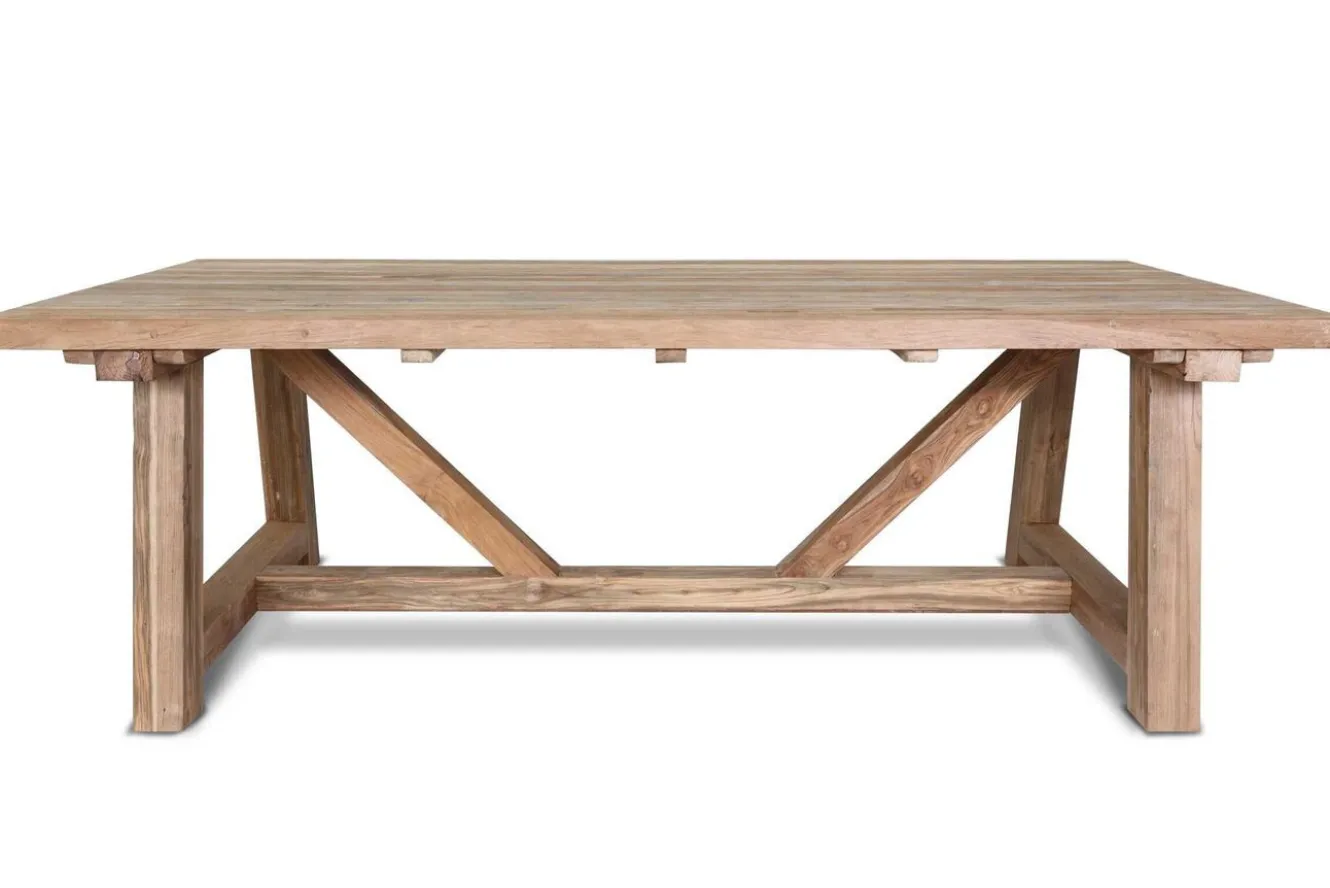 OUTFLEXX Nova Garten-Essgruppe mit 6 Sesseln, anthrazit/grau/natur, Alu/Polyrattan/Teakholz, 220 x 110 cm Tisch, verstellbare Rückenlehne