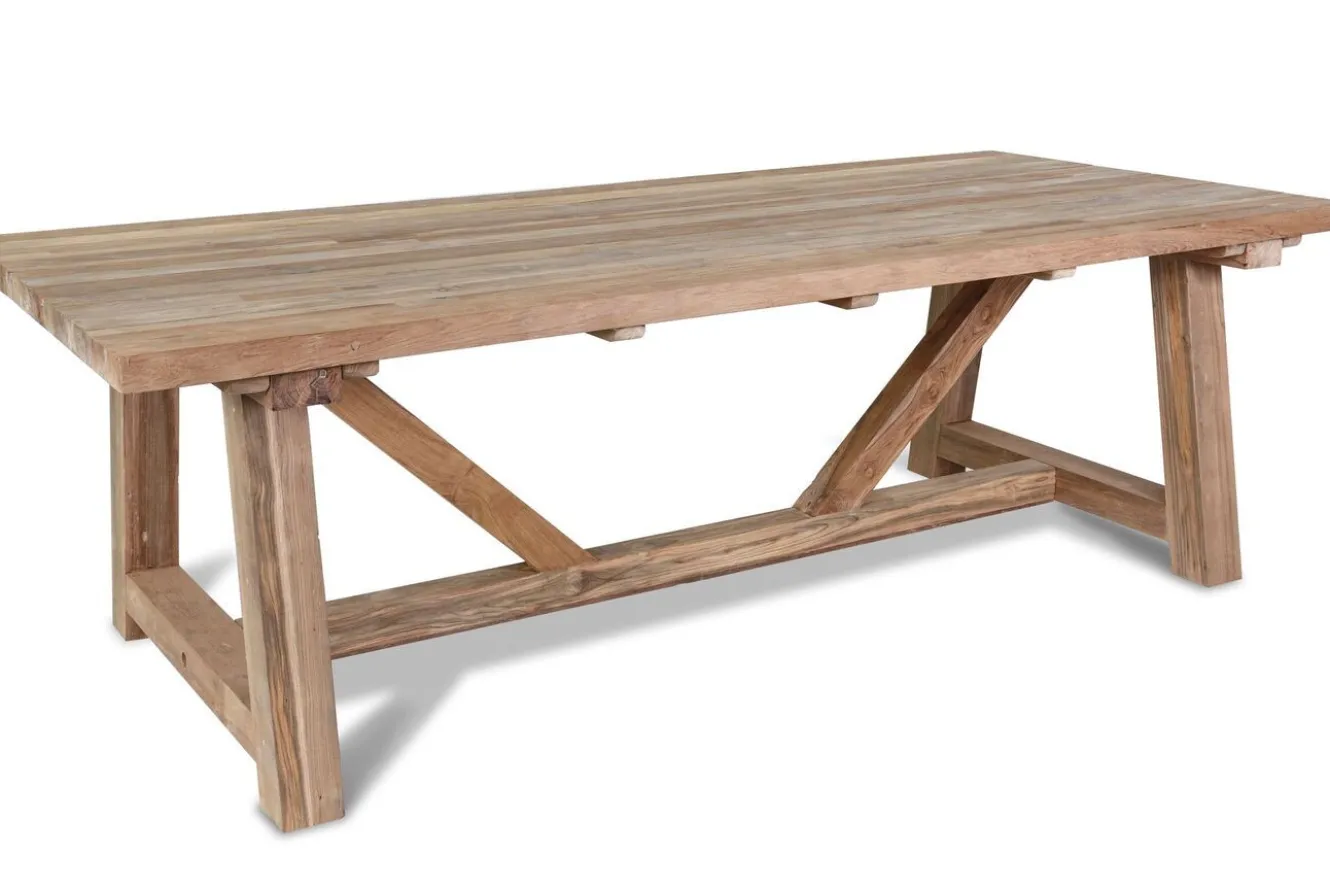 OUTFLEXX Nova Garten-Essgruppe mit 6 Sesseln, anthrazit/grau/natur, Alu/Polyrattan/Teakholz, 220 x 110 cm Tisch, verstellbare Rückenlehne