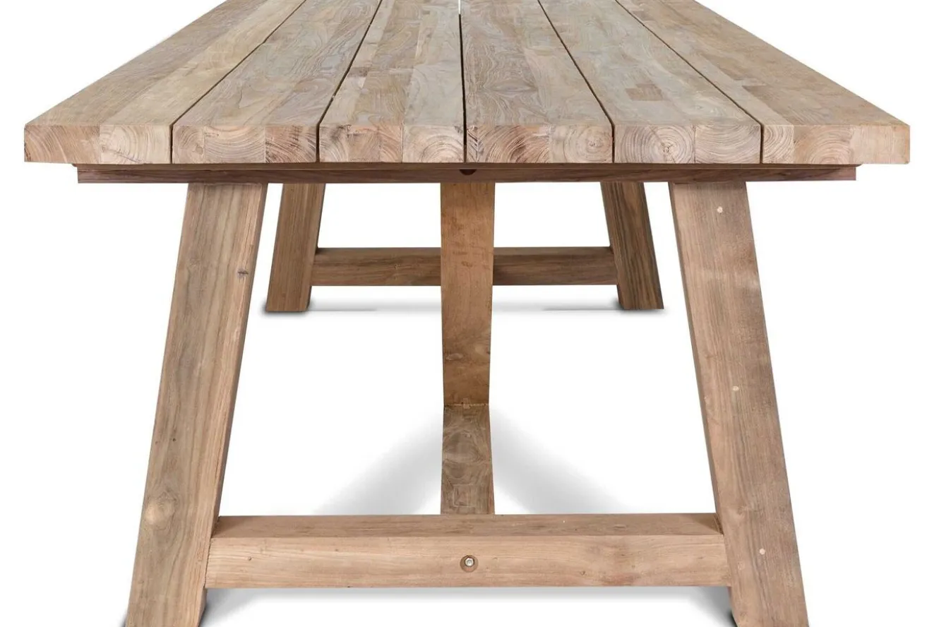 OUTFLEXX Nova Garten-Essgruppe mit 6 Sesseln, anthrazit/grau/natur, Alu/Polyrattan/Teakholz, 220 x 110 cm Tisch, verstellbare Rückenlehne