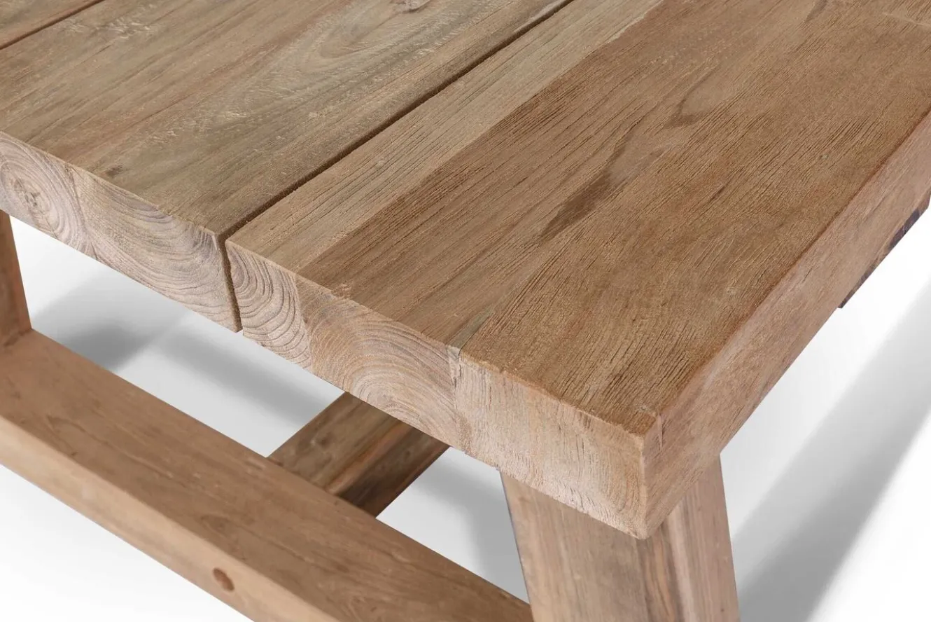 OUTFLEXX Nova Garten-Essgruppe mit 6 Sesseln, anthrazit/grau/natur, Alu/Polyrattan/Teakholz, 220 x 110 cm Tisch, verstellbare Rückenlehne