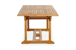 OUTFLEXX Ontario Ausziehtisch, natur, Teakholz, 160/210x90cm, fein geschliffen