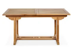 OUTFLEXX Ontario Ausziehtisch, natur, Teakholz, 160/210x90cm, fein geschliffen