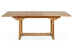 OUTFLEXX Ontario Ausziehtisch, natur, Teakholz, 160/210x90cm, fein geschliffen