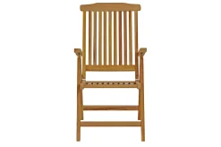 OUTFLEXX Ontario/Bounty Garten-Essgruppe, natur, Teak, 160/210x90cm, 8x Klappsessel