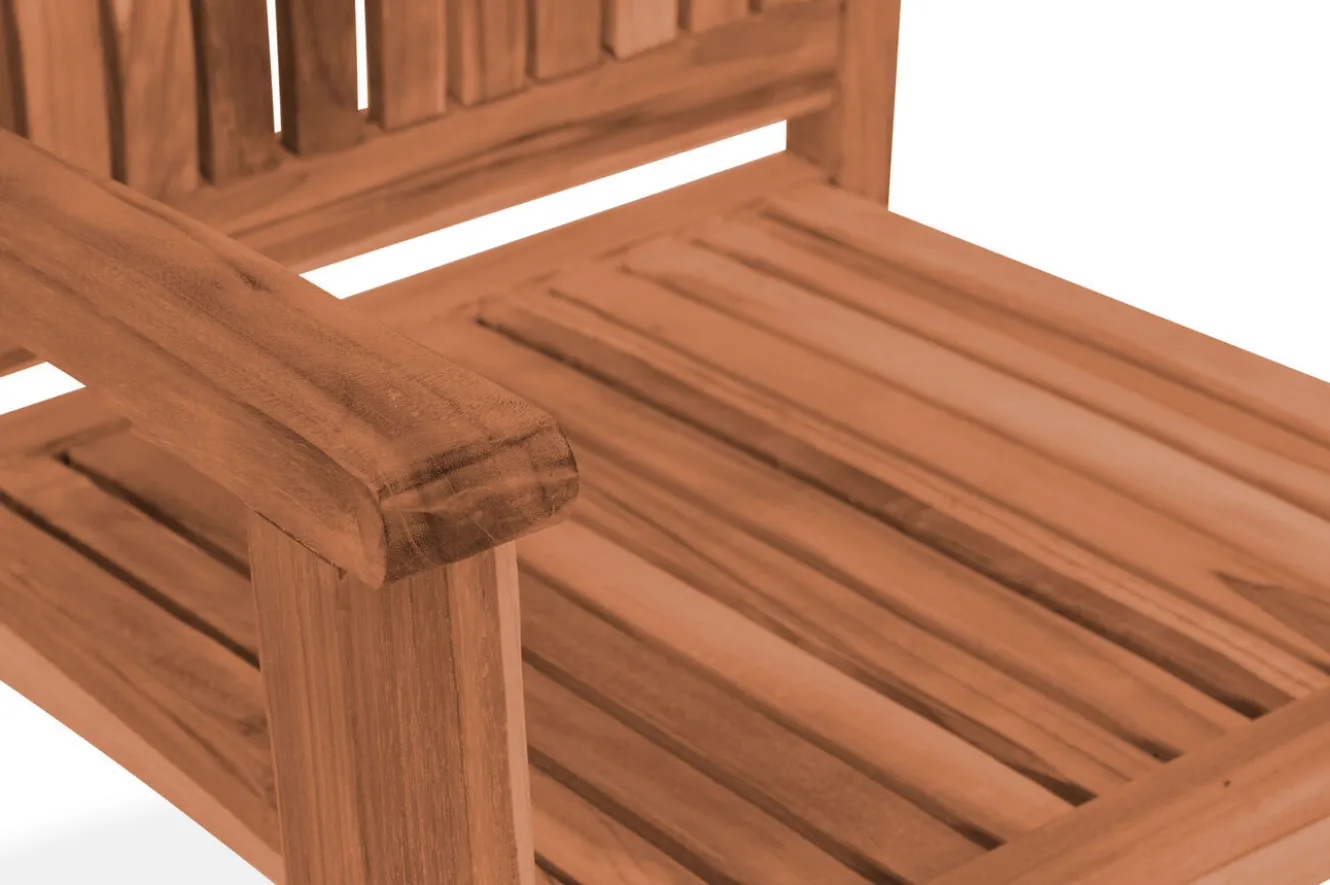 OUTFLEXX Ontario/Washington Garten-Essgruppe, natur, Teak, 160/210x90cm, 8x Stapelsessel