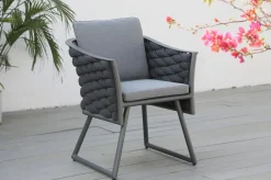 OUTFLEXX Oranger Blossom Sessel, anthrazit, Aluminium/XL Rope, 60x62x75 cm, inkl. Polster
