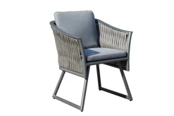 OUTFLEXX Oranger Blossom Sessel, anthrazit, Aluminium/ XL Geflecht, 60x62x75 cm , inkl. Polster
