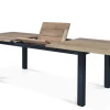 OUTFLEXX Oxford Ausziehtisch, anthrazit/natur, Edelstahl/recycled Teak, 200/260 x 100 cm