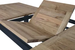 OUTFLEXX Oxford Ausziehtisch, anthrazit/natur, Edelstahl/recycled Teak, 200/260 x 100 cm