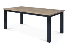 OUTFLEXX Oxford Ausziehtisch, anthrazit/natur, Edelstahl/recycled Teak, 200/260 x 100 cm