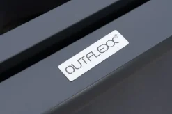 OUTFLEXX Pergola mit faltbarem Stoffdach, Anthrazit, Aluminium/Polyester, 4 x 4 m, Air-Vent System, UV-beständig