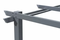 OUTFLEXX Pergola mit faltbarem Stoffdach, Anthrazit, Aluminium/Polyester, 4 x 4 m, Air-Vent System, UV-beständig
