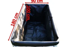 OUTFLEXX Pflanzvlies, schwarz, Vlies 200g/m², 180x90x100cm, für Hochbeet mit 180cm