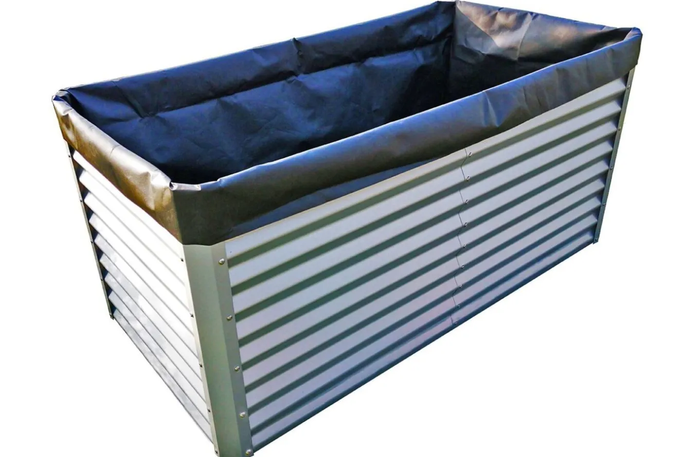 OUTFLEXX Pflanzvlies, schwarz, Vlies 200g/m², 180x90x100cm, für Hochbeet mit 180cm