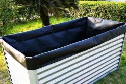 OUTFLEXX Pflanzvlies, schwarz, Vlies 200g/m², 180x90x100cm, für Hochbeet mit 180cm