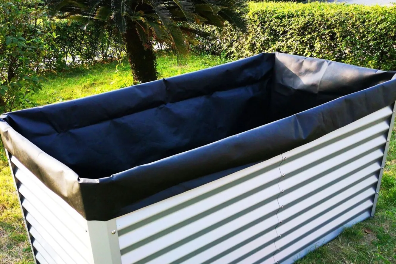 OUTFLEXX Pflanzvlies, schwarz, Vlies 200g/m², 180x90x100cm, für Hochbeet mit 180cm