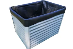 OUTFLEXX Pflanzvlies, schwarz, Vlies 200g/m², 120x90x100cm, für Hochbeet mit 120cm