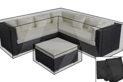OUTFLEXX Premium Abdeckhaubenset, für Lounge theBox-A/-D: 18229/ 18230/ 18231/ 16069, schwarz, wasserbeständig