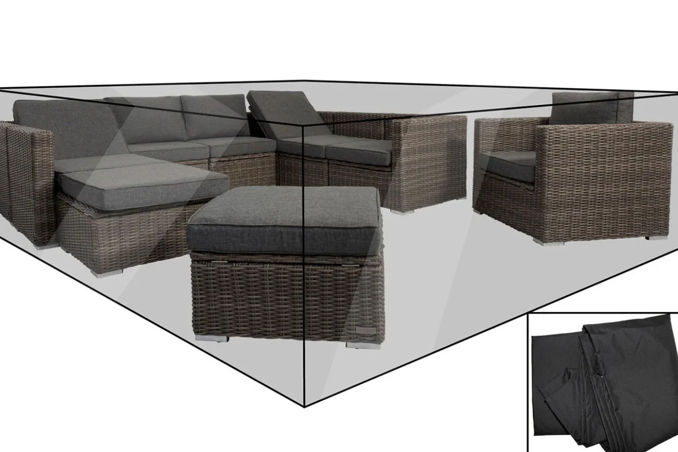 OUTFLEXX Premium Abdeckhaube, für Lounge, z.B. 18366-BOX, schwarz, 310x238x68 cm, wasserbeständig