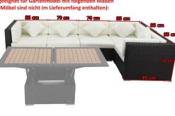 OUTFLEXX Premium Abdeckhauben Set für Lounge theBox-A/-D: 1304/ 1714/ 7175/ 16064, schwarz, wasserbeständig