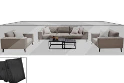 OUTFLEXX Premium Abdeckhaube für Lounge, z.B. Lazy Lounge, 470x224x55cm, wasserbeständig, schwarz