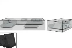 OUTFLEXX Premium Abdeckhauben Set für Lounge: 23582, schwarz, wasserbeständig