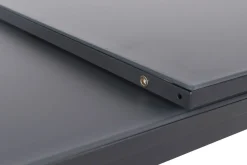 OUTFLEXX Premium Ausziehtisch, anthrazit/grau, Alu/Sicherheitsglas, 180/240x100cm, automatischer Ausziehmechanismus