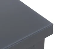OUTFLEXX Premium Ausziehtisch, anthrazit/grau, Alu/Sicherheitsglas, 180/240x100cm, automatischer Ausziehmechanismus
